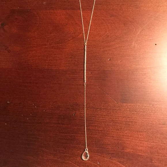 Altar’d State Drop Crystal Gold Necklace NWT!! - Picture 5 of 7